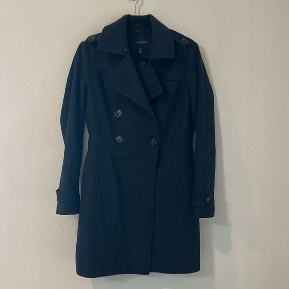 Banana Republic Wool Blend Trench Pea Coat Jacket - Picture 3 of 11